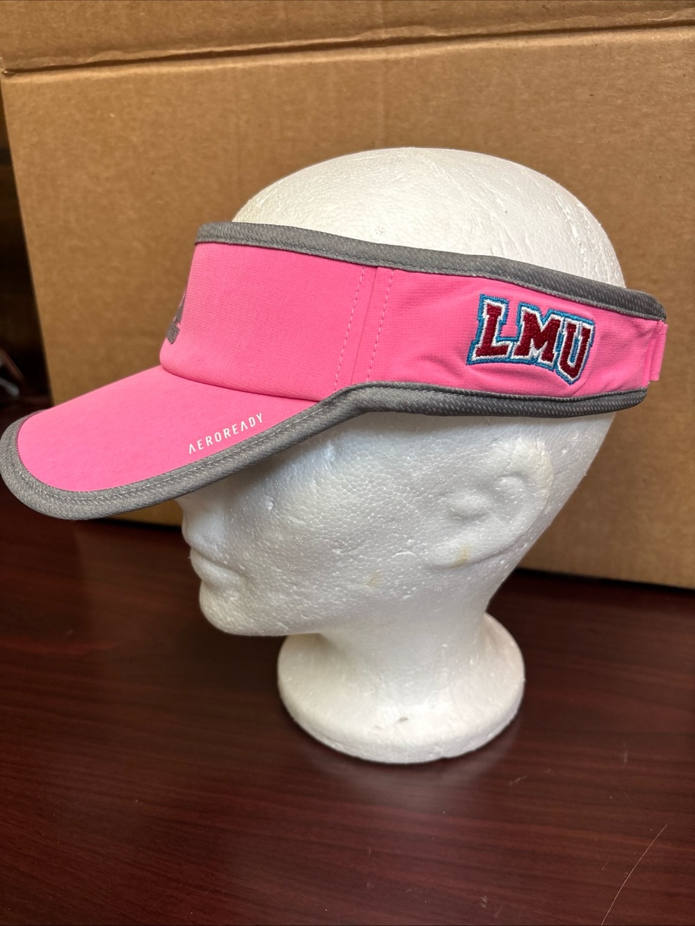 Adidas Loyola Marymount University LMU Pink Aeroready Visor Adjustable Hat Cap